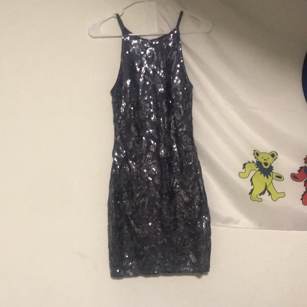 Enchanting Sparkling Purple Cocktail Dress